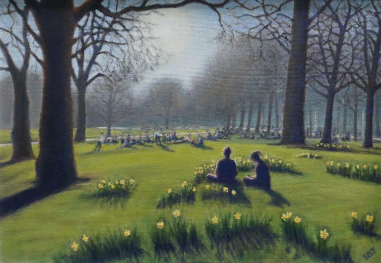 Stephen Jones painting titled Spring, St James's Park