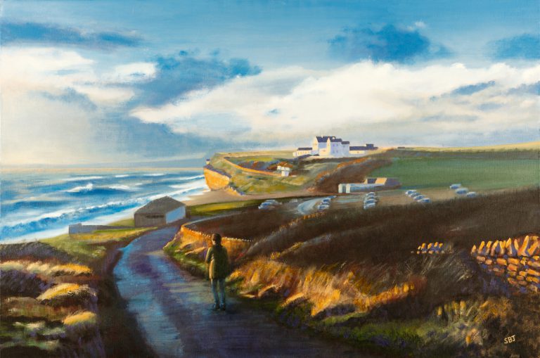 Stephen Jones painting titled Homeward Bound, Dorset Coast